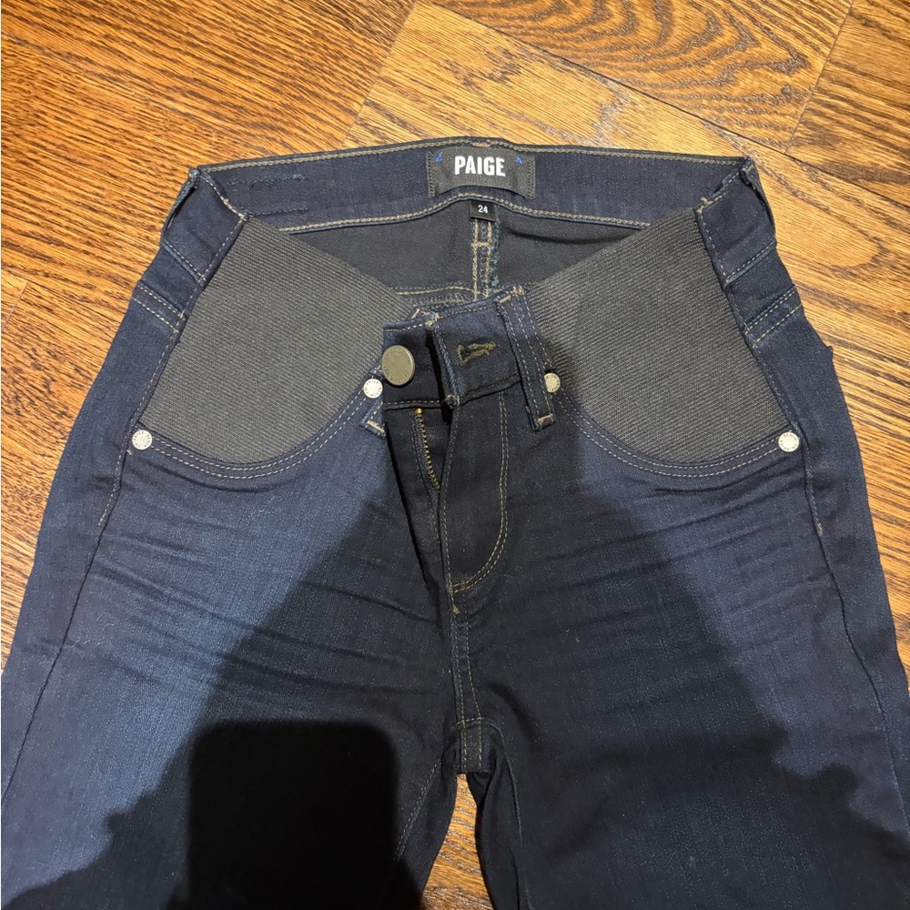 PAIGE Women's Dark Blue Skinny Jeans